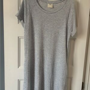 Gray Short Sleeve Dress
